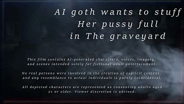 Image AI Porn Dark Angel Ravenna wants to get her pussy stuffed in the graveyard