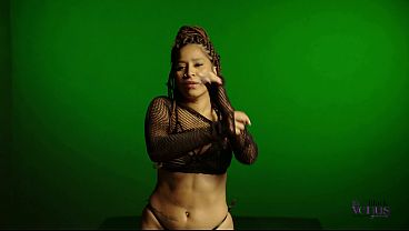 Image Ebony Goddess with Braids: A Full Naked Striptease and Explosive Solo Sex Session
