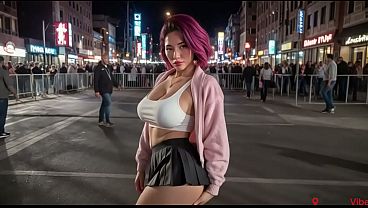 Image I had sex with my college friend right on the shopping street, in public, and she sucked my dick off hard.[AI]