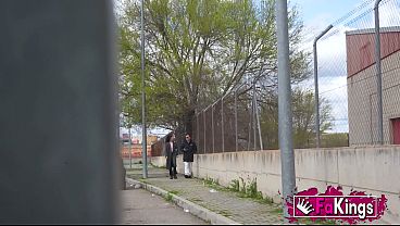 Image University girl sucks cock on the street and is recruited for porn. Fedora Morelli, the easiest girl on FAKing