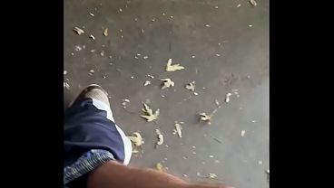 Image Stroking My Big Ass Cock Outside in the Garage Until I End in Massive Amount of Cum I Couldn't Contain