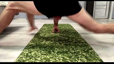 Image A Russian ATHLETE with a BIG DICK masturbates at training and CUMs hard...