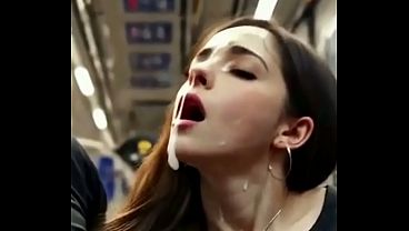 Image Couple on subway public deepthroat huge cumshot