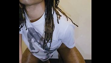 Image Ebony Femboy Tavaius Young Blowing BBC Dildo And Butt Plug