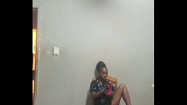 Image Hot whore play with pussy & vibrator on chair in purple high heels