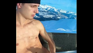 Image Public Ski Gondola Jerk Off