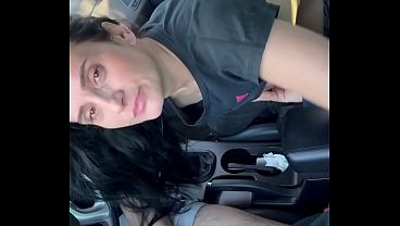 Image She likes to suck my dick in the car parked on the road.