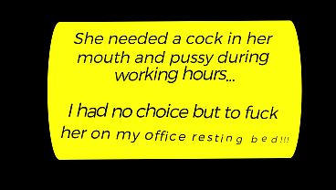 Image She needed a cock in her mouth and pussy during working hours